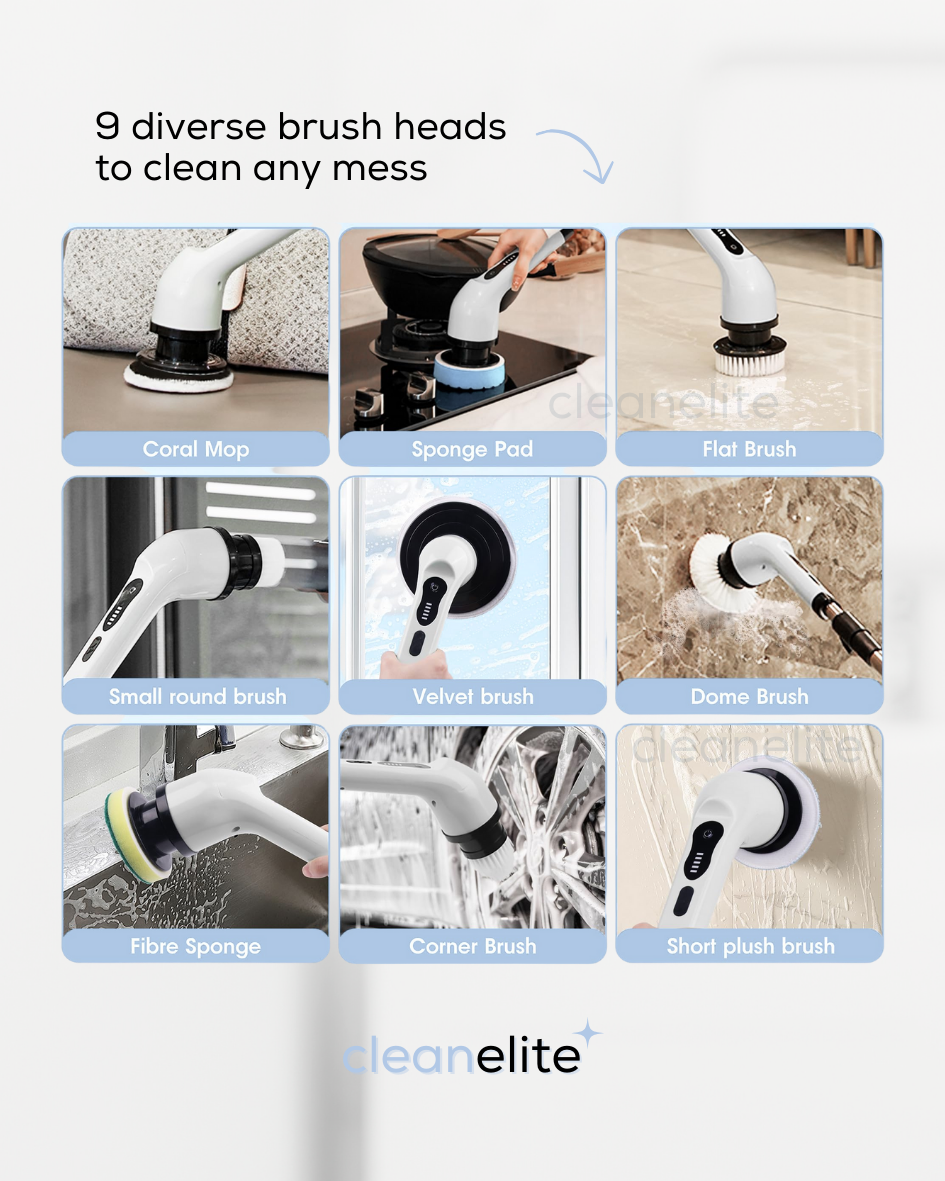CleanElite™ Replacement 9-Piece Brush Pack